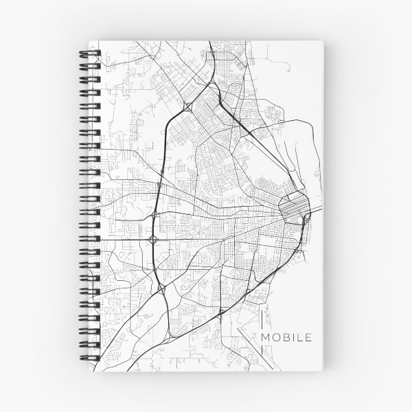 Item preview, Mobile Map, USA - Black and White designed and sold by MainStreetMaps.