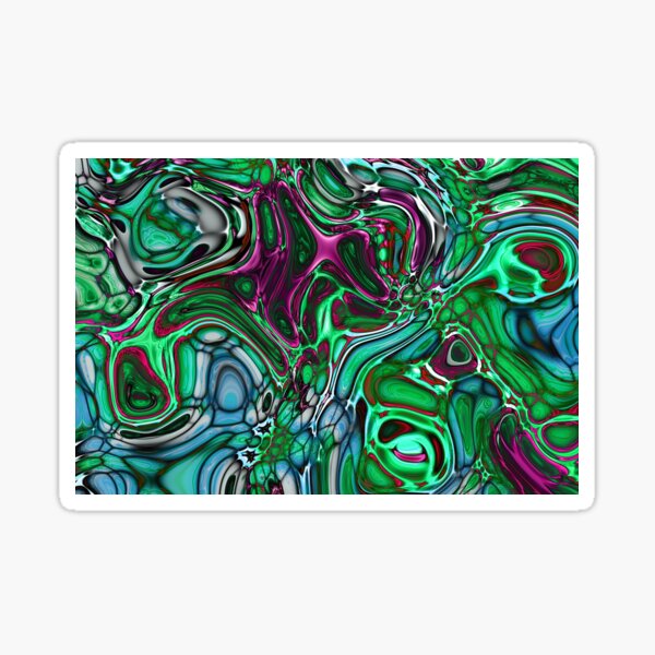 Abstract Coloured Fused Glass Sticker