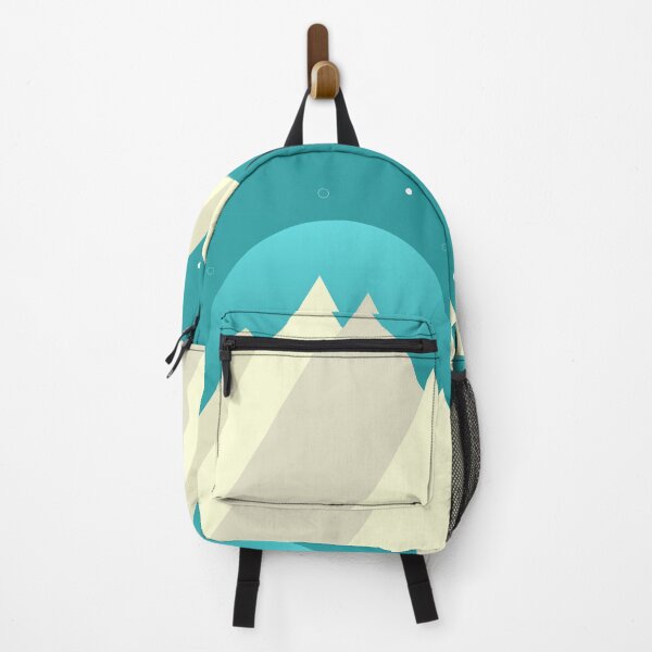 Item preview, WHITE MOUNTAINS TEAL NIGHT SKY - WINTER VERSION MINIMALIST ILLUSTRATION Teal BG by MiraiDesigns designed and sold by miraidesigns.