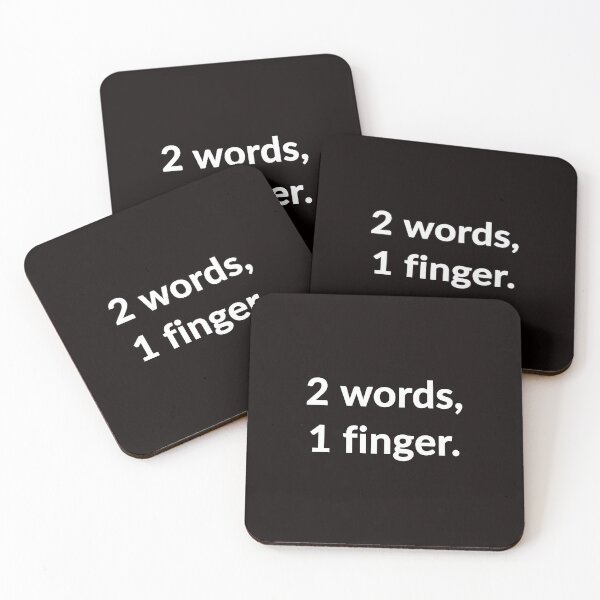 Item preview, 2 Words, 1 Finger. designed and sold by T-ShirtGuy.