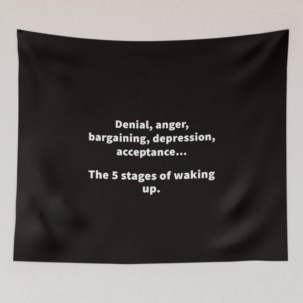 Item preview, The Five Stages Of Waking Up. designed and sold by T-ShirtGuy.