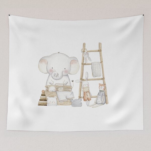 Item preview, Playful Lil’ Elephant designed and sold by bigbearandbird.