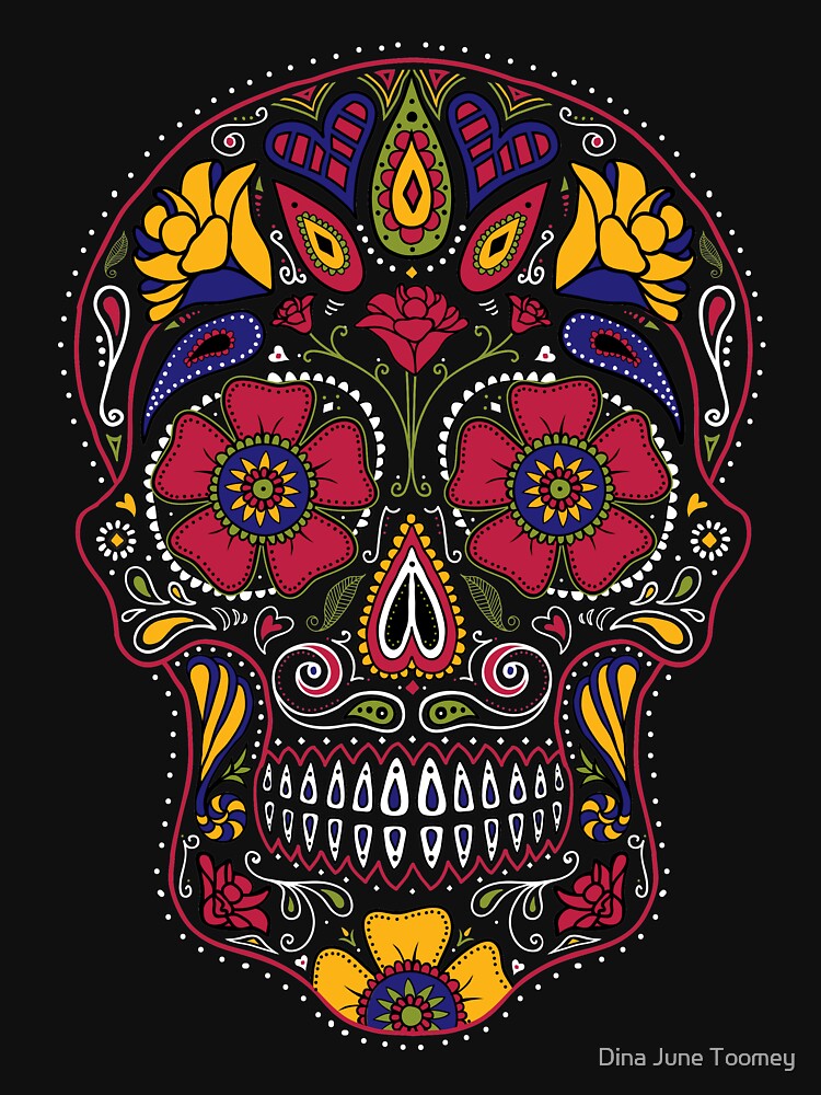 Day of the Dead Sugar Skull Dark by dinafiala