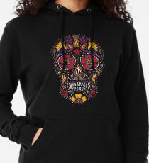 Tag der Toten Sugar Skull Dark Leichter Hoodie