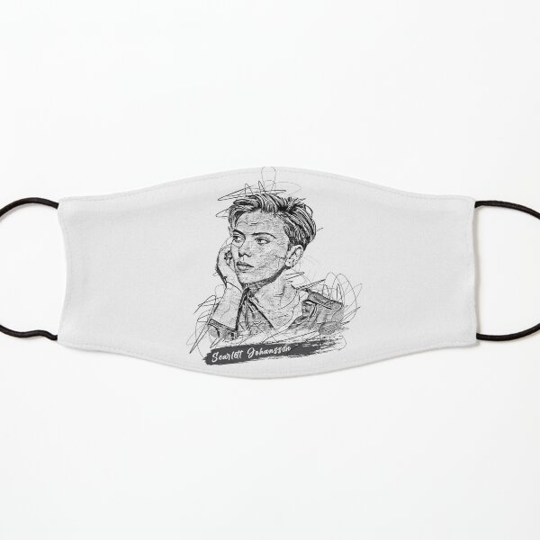 Scarlett Johansson Abstract Sketch Art, Scarlett Johansson Kids Mask