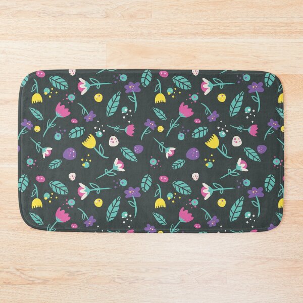 Item preview, Minimalistic Flowers Design - Bold Colourful Variety on Dark Background designed and sold by HJacka.