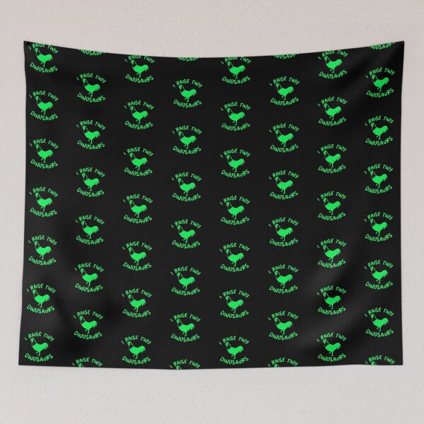 Item preview, I Raise Tiny Dinosaurs -funny chicken design in green text designed and sold by katiekendall.