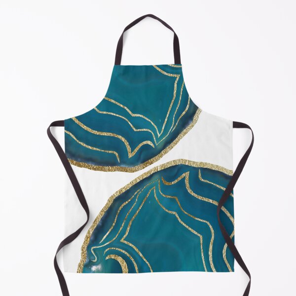 Item preview, Teal Blue Agate Gold Glam #1 #gem #decor #art designed and sold by Anita's & Bella's Art.