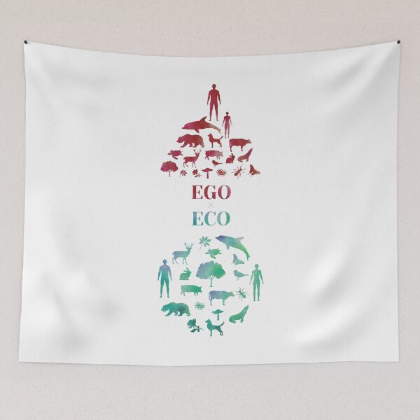 Item preview, ego vs eco, ecosistema, red ecológica, red de galaxias designed and sold by challengecafe.