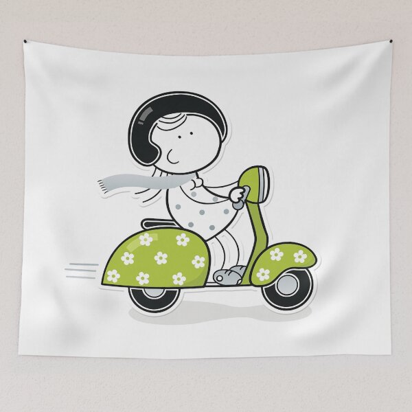 Item preview, Girl on a scooter designed and sold by FrankSpear.