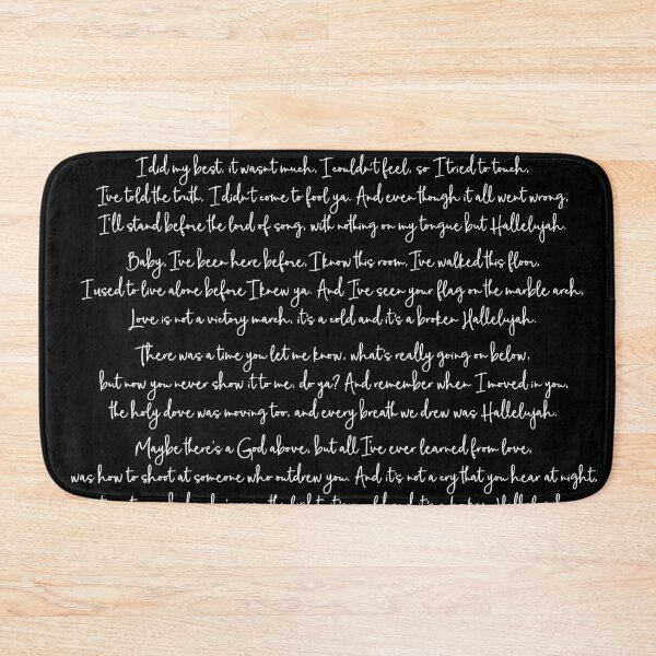 Item preview, Hallelujah - Leonard Cohen (lyrics) designed and sold by x1brett.