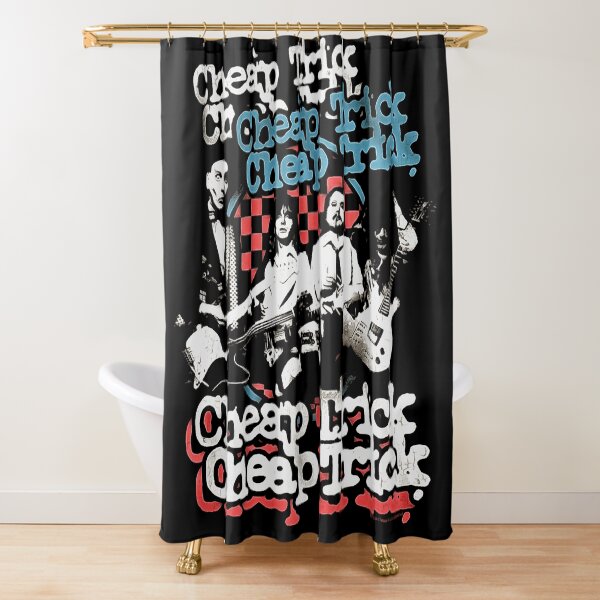 Band of Checkerboard Shower Curtain