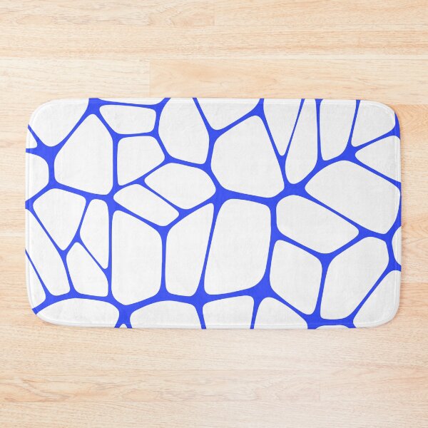 Item preview, White & Blue Abstract Tile Pattern designed and sold by stilbon.