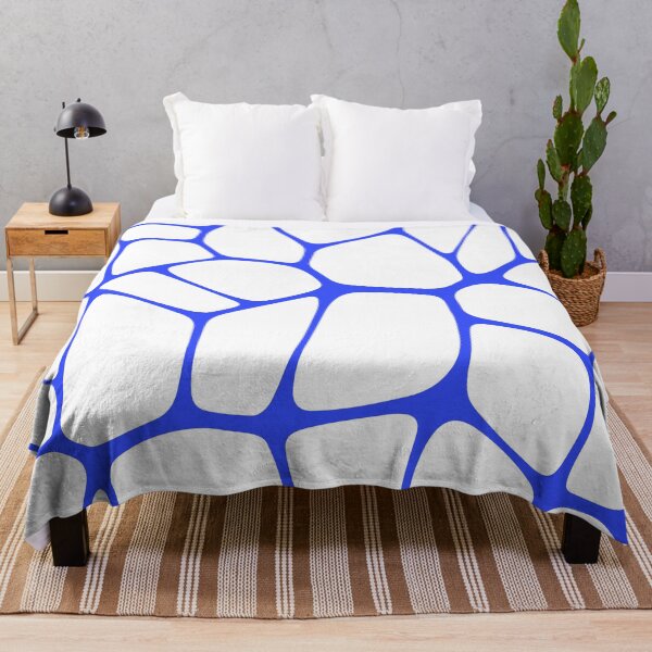 Item preview, White & Blue Abstract Tile Pattern designed and sold by stilbon.