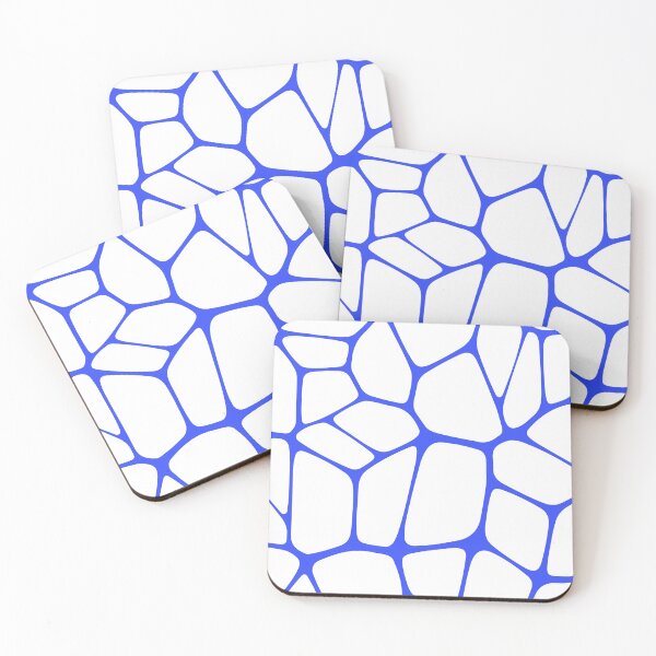 Item preview, White & Blue Abstract Tile Pattern designed and sold by stilbon.