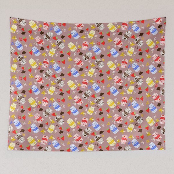 Item preview, Kawaii Flavored Milk Box Pattern designed and sold by dreamofdenim.