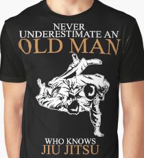 Never Underestimate An Old Man Jiu Jitsu T-shirts Graphic T-Shirt