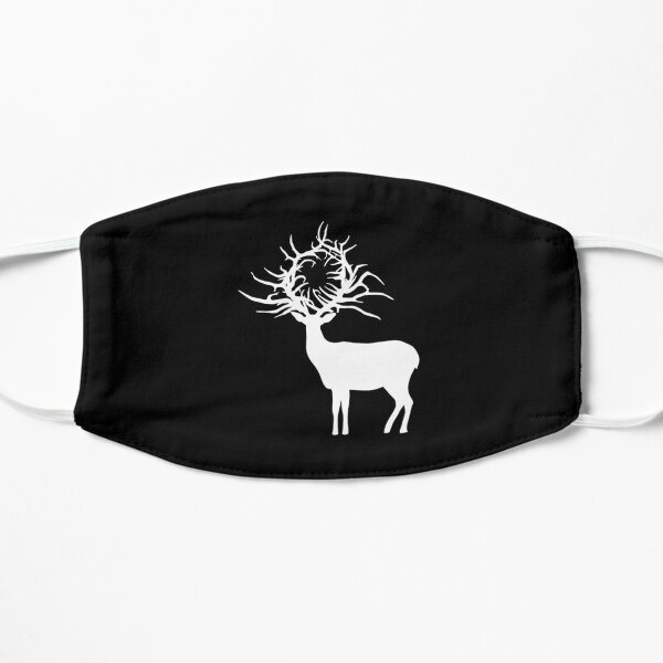 Morozova's Stag 2 White by RockyCreekArt| Perfect Gift | Bros gift Flat Mask