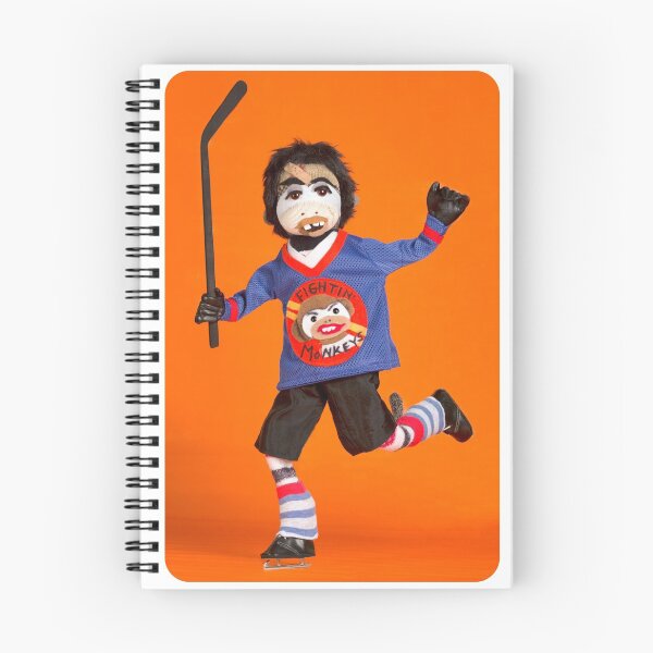 Aperçu de l'œuvre Chaussette Singe Joueur de Hockey créée et vendue par MaterialMonkey.