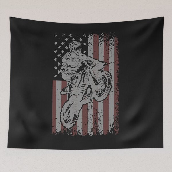 Item preview, Vintage Retro Dirt Bike American Flag designed and sold by Ryan89-Design.