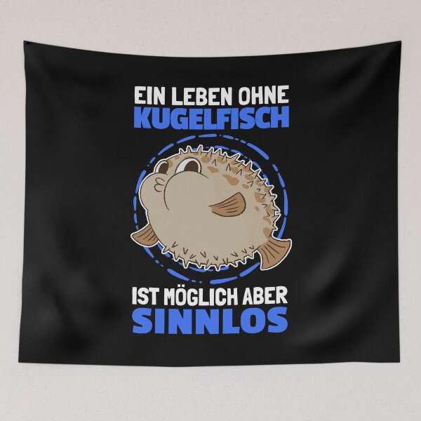 Item preview, Life without puffer fish aquarium fish gift designed and sold by madgrfx.