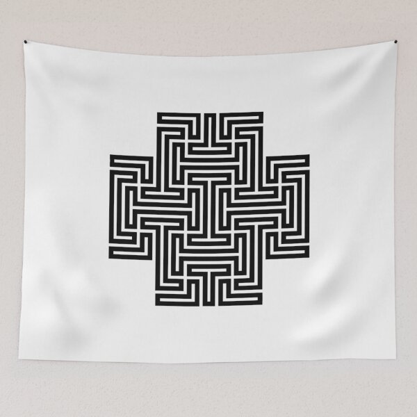 Item preview, Geometric Maze Pattern Swastika  Black designed and sold by smashers25.