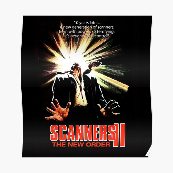 "Scanners 2 The New Order Halloween Horror movie scifi film" Poster for