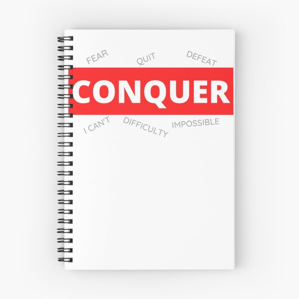 Item preview, Conquer- Fear, Impossible, Defeat, Difficulty | Motivation designed and sold by Ace2ooo.