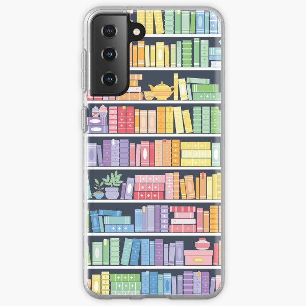 Item preview, Rainbow Books Shelf Pattern (Black Background) designed and sold by Kit Cronk.