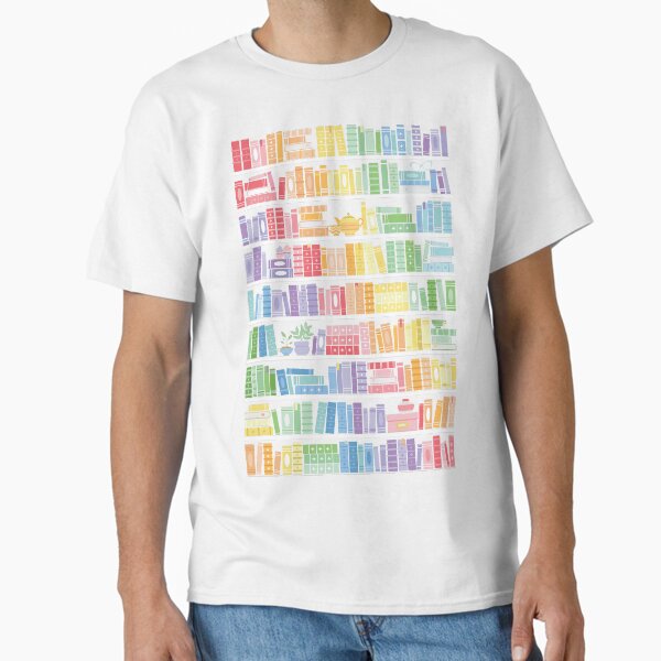Item preview, Rainbow Books Shelf Pattern (Black Background) designed and sold by Kit Cronk.
