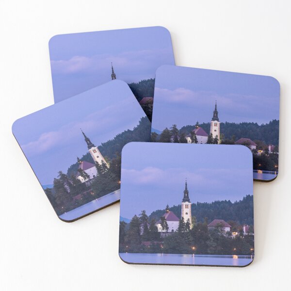 Item preview, Lake Bled in Slovenia in blue hour designed and sold by Felix Bautz.
