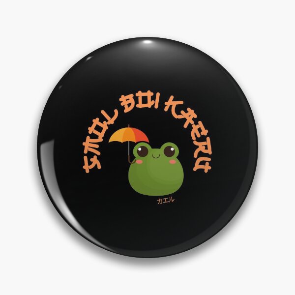 Artikelvorschau, Kawaii Frog Cute Smol Boi Kaeru Frog mit Regenschirm entworfen und verkauft von Nathalie Aynié.