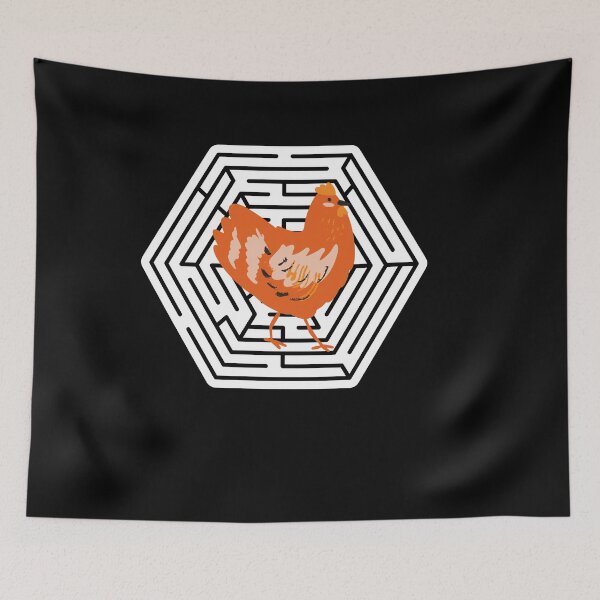 Item preview, Ein Huhn auf dem Bauernhof Sechseck designed and sold by Spirit-Designs.