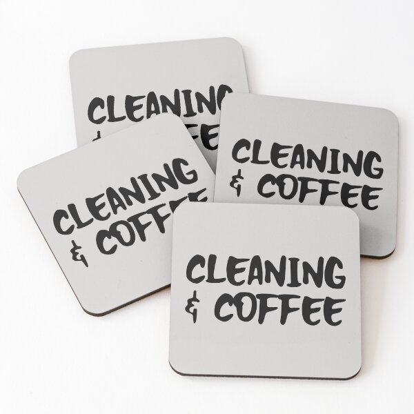 Cleaning and coffee Coasters (Set of 4)