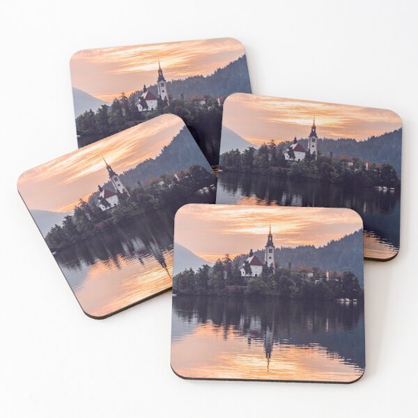 Item preview, Lake Bled in Slovenia at sunrise designed and sold by Felix Bautz.