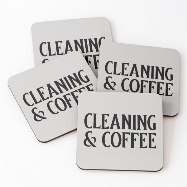 Cleaning and coffee Coasters (Set of 4)