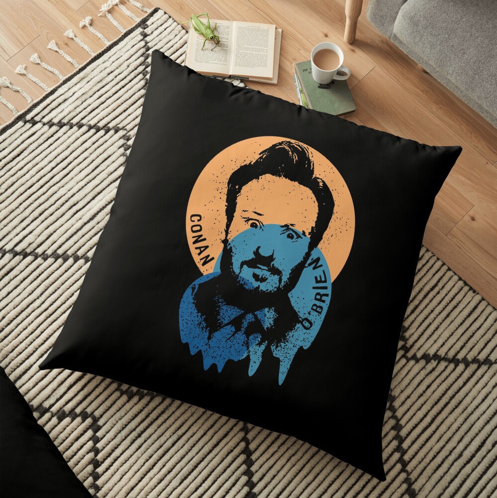 Conan O'Brien Portrait Melted Sprinkle Floor Pillow