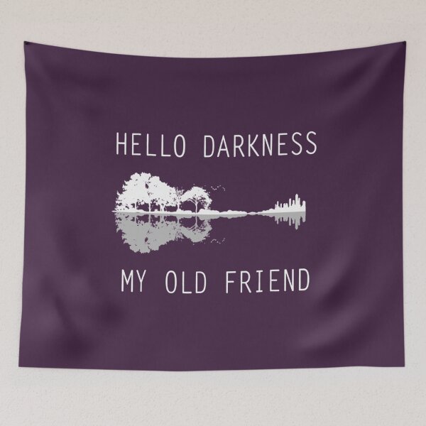Item preview, Hello Darkness My Old Friend Guitar Lake Shadow designed and sold by kidcrying.