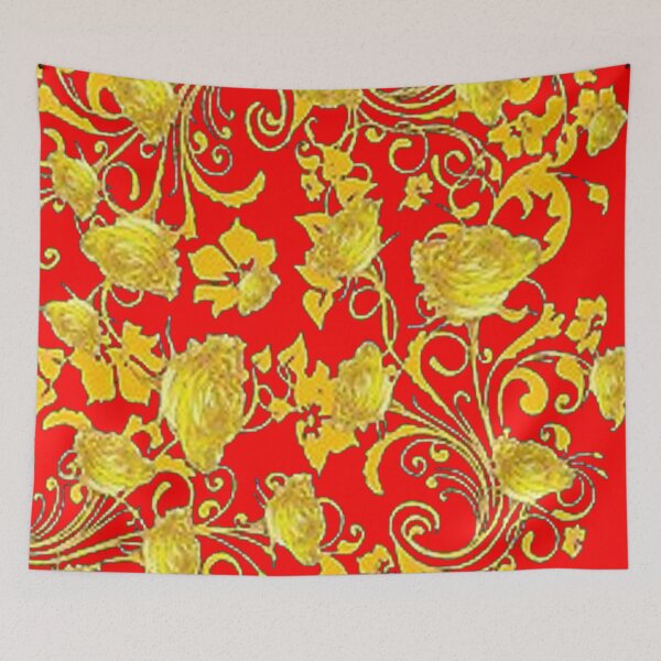 Item preview, GOLDEN ROSES GARDEN ABSTRACT RED ABSTRACT designed and sold by sharlesart.