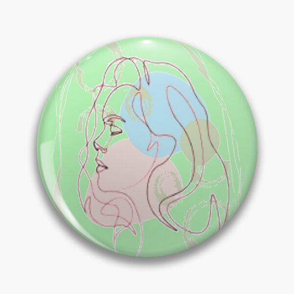 Item preview, Minimalist Linear Abstract Feminine Face, graphic psychedelic abstract art, trippy graphic psychedelic arte abstracto designed and sold by Adri Barnard.