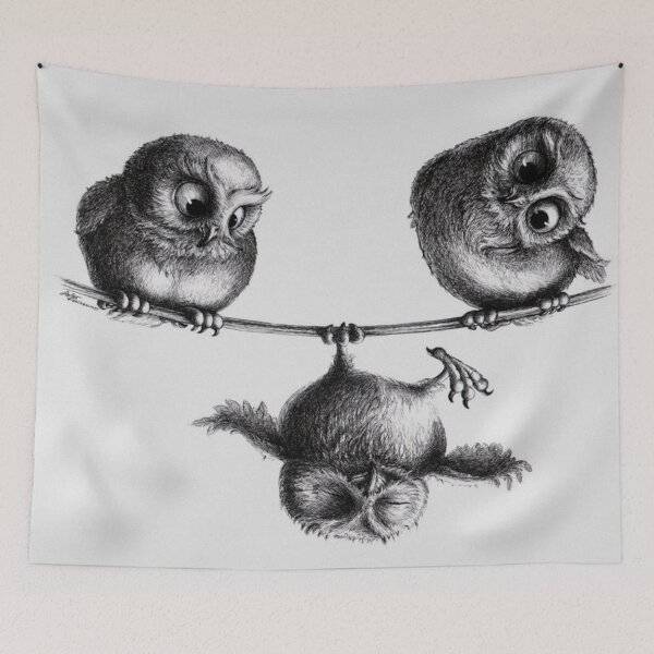 Item preview, Three Owls - Freedom and Fun designed and sold by ColemanOlmos.