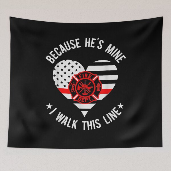 Item preview, Thin Red Line Firefighter Love American Flag Heart  designed and sold by jerrie9.