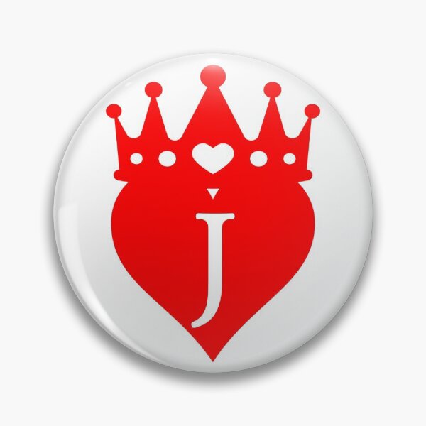 Item preview, crowned red heart with letter J designed and sold by ronaldsonou.