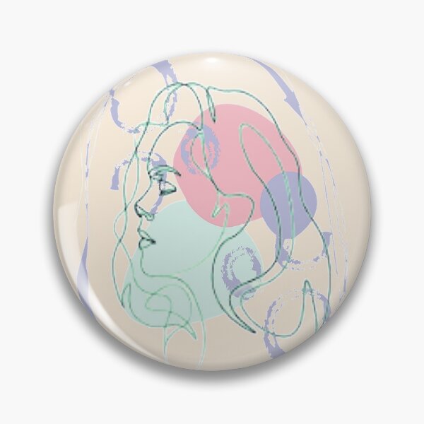 Item preview,  Minimalist Linear Abstract Feminine Face, nr 3,graphic psychedelic abstract art, trippy graphic psychedelic arte abstracto designed and sold by Adri Barnard.