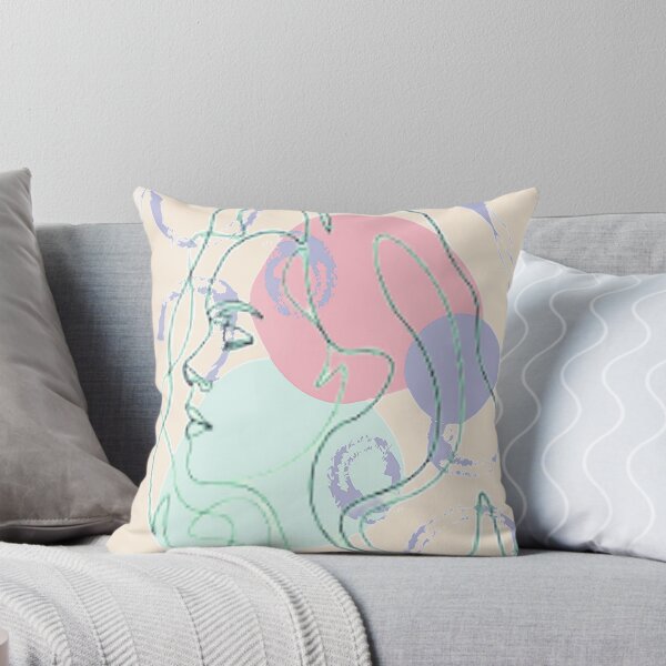 Item preview,  Minimalist Linear Abstract Feminine Face, nr 3,graphic psychedelic abstract art, trippy graphic psychedelic arte abstracto designed and sold by Adri Barnard.