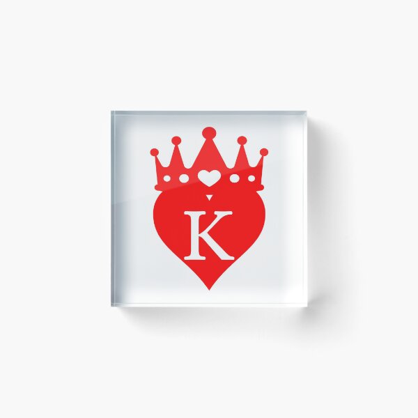Item preview, crowned red heart with letter K designed and sold by ronaldsonou.