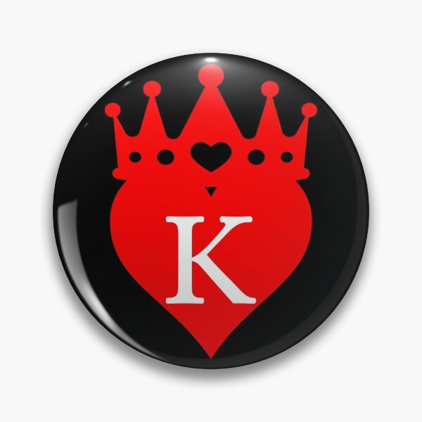 Item preview, king or queen crowned red heart with letter K designed and sold by ronaldsonou.