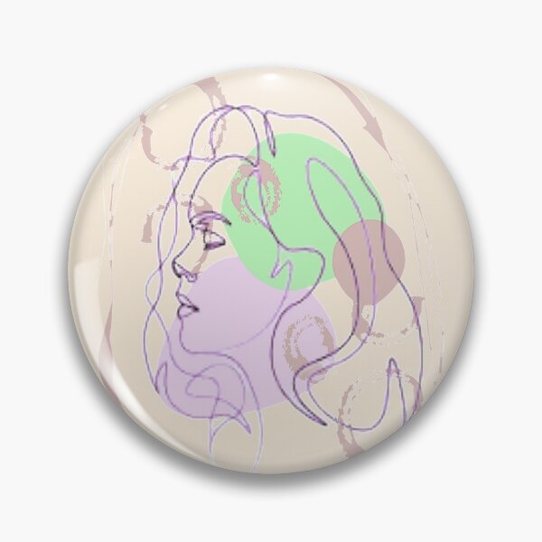 Item preview,  Minimalist Linear Abstract Feminine Face, nr 4,graphic psychedelic abstract art, trippy graphic psychedelic arte abstracto designed and sold by Adri Barnard.