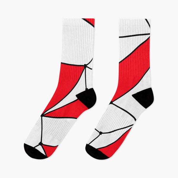 Item preview, Abstract geometric pattern - red, black and white. designed and sold by K.S ART.