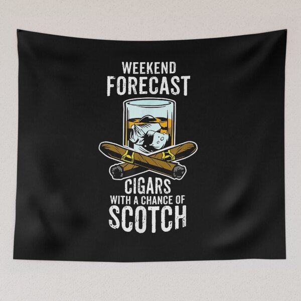Item preview, Mens Weekend Forecast Cigars With A Chance Of Scotch  designed and sold by laurader.
